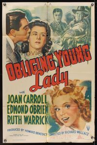 7d689 OBLIGING YOUNG LADY style A 1sh '42 Joan Carroll, Edmond O'Brien
