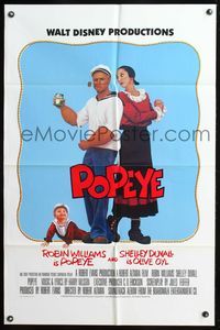 7d746 POPEYE int'l 1sh '80 Robert Altman, Robin Williams & Shelley Duvall as Segar's characters!