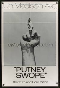 7d762 PUTNEY SWOPE 1sh '69 Robert Downey Sr., classic image of black girl as middle finger!