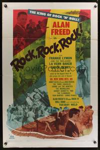 7d783 ROCK ROCK ROCK 1sh '56 Alan Freed, Chuck Berry, Connie Francis & Bo Diddley!