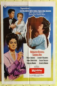 7d788 ROSIE Spanish/U.S. 1sh '67 There's only one wonderful, wacky Rosalind Russell!