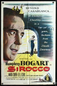 7d836 SIROCCO 1sh '51 Humphrey Bogart goes beyond Casablanca in Damascus!