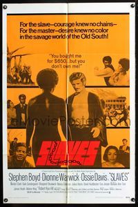 7d844 SLAVES 1sh '69 Stephen Boyd bought Dionne Warwick for $650, but she owned him!