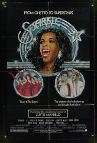 7d858 SPARKLE 1sh '76 Irene Cara & Lonette McKee go from ghetto to superstars!