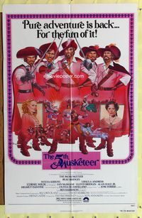 7e006 5th MUSKETEER 1sh '79 great art of Sylvia Kristel, Lloyd Bridges & cast by C.W. Taylor!
