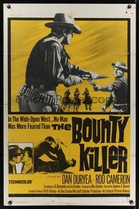 7e104 BOUNTY KILLER 1sh '65 Dan Duryea, Buster Crabbe, no man was more feared than Bounty Hunter!