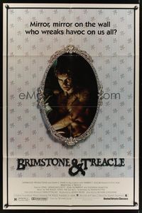 7e117 BRIMSTONE & TREACLE 1sh '82 Richard Loncraine directed thriller, image of Sting in mirror!