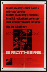 7e123 BROTHERS 1sh '77 Bernie Casey, Vonetta McGee, love story that shocked the nation!