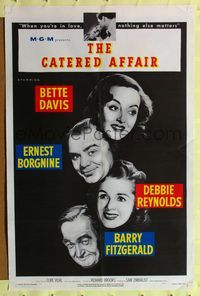 7e141 CATERED AFFAIR 1sh '56 Debbie Reynolds, Bette Davis, Ernest Borgnine, Barry Fitzgerald!