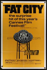 7e245 FAT CITY 1sh '72 Stacy Keach, Jeff Bridges, Susan Tyrrell, John Huston, boxing!