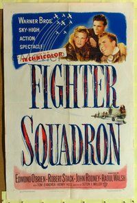 7e251 FIGHTER SQUADRON 1sh '48 Edmund O'Brien, Robert Stack, sky-high action spectacle!