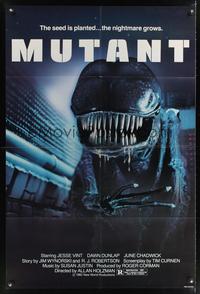 7e268 FORBIDDEN WORLD 1sh '82 Jesse Vint, Dawn Dunlap, art of monster w/huge teeth, Mutant!
