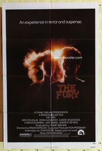 7e280 FURY 1sh '78 Brian De Palma, Kirk Douglas, an experience in terror & suspense!
