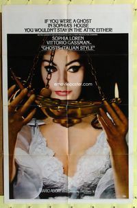 7e290 GHOSTS - ITALIAN STYLE style B 1sh '68 Questi fantasmi, sexy Sophia Loren close up!