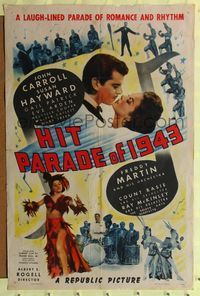 7e360 HIT PARADE OF 1943 1sh '43 Susan Hayward, John Carroll, Count Basie & His Orchestra!