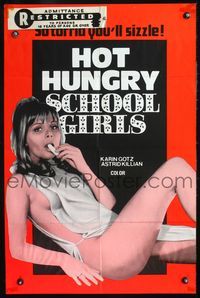 7e372 GIRLS & THE LOVE GAMES Canadian 1sh '74 Liebesspiele junger Madchen, Hot Hungry School Girls
