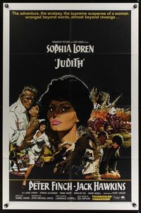 7e444 JUDITH 1sh '66 Daniel Mann directed, artwork of sexiest Sophia Loren & Peter Finch!