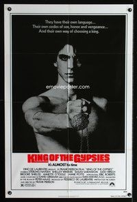 7e458 KING OF THE GYPSIES 1sh '78 creepy close up of Eric Roberts in his first leading role!