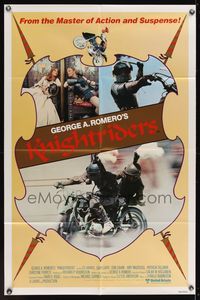7e464 KNIGHTRIDERS int'l 1sh '81 George A. Romero, Ed Harris, medieval motorcycle jousting!