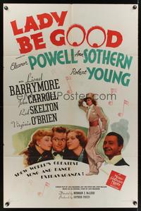 7e472 LADY BE GOOD style C 1sh '41 Eleanor Powell, Ann Sothern, Robert Young & Red Skelton!