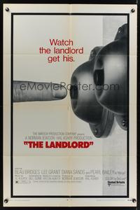 7e478 LANDLORD 1sh '70 erotic image of finger pushing doorbell, directed by Hal Ashby!