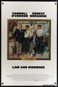 7e489 LAW & DISORDER 1sh '74 Carroll O'Connor & Ernest Borgnine as auxiliary police!