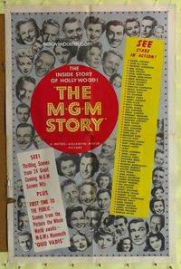 7e519 M-G-M STORY 1sh '51 MGM studio biography, headshots of many top stars!