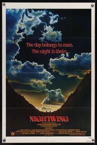7e668 NIGHTWING clouds 1sh '79 Nick Mancuso, David Warner, Kathryn Harrold, killer bats!