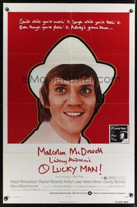 7e681 O LUCKY MAN 1sh '73 great images of Malcolm McDowell, directed by Lindsay Anderson!