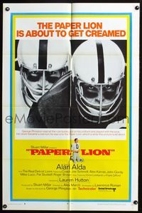 7e705 PAPER LION style A 1sh '68 Alan Alda as George Plimpton plays football!