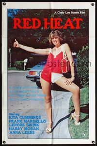 7e742 RED HEAT 1sh '81 sexy hitchhiker Rita Cummings gets caught up in a bizarre mystery!