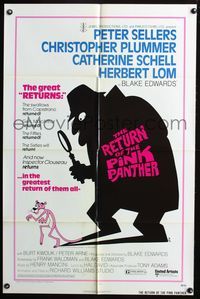7e748 RETURN OF THE PINK PANTHER 1sh '75 Peter Sellers as Inspector Jacques Clouseau!