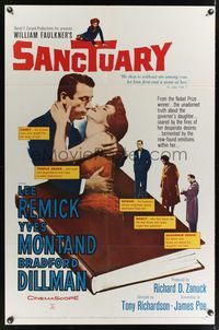7e772 SANCTUARY 1sh '61 William Faulkner, art of sexy Lee Remick, the truth about Temple Drake!