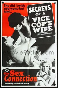 7e787 SECRETS OF A VICE COP'S WIFE/ SEX CONNECTION 1sh '70s sexploitation double-bill!