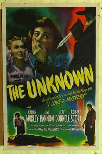 7e939 UNKNOWN 1sh '46 from radio's I Love a Mystery, Karen Morley, Jim Bannon, cool image!