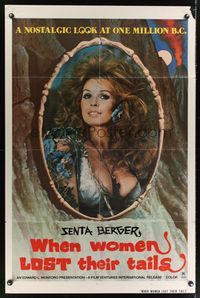 7e965 WHEN WOMEN LOST THEIR TAILS 1sh '71 portrait of sexy cavewoman Senta Berger!