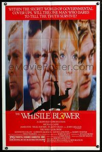 7e973 WHISTLE BLOWER 1sh '87 Michael Caine, James Fox, Nigel Havers, governmental cover-ups!