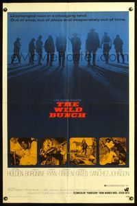 7e981 WILD BUNCH 1sh '69 Sam Peckinpah cowboy classic, William Holden, Ernest Borgnine