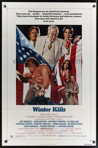 7e984 WINTER KILLS 1sh '79 Jeff Bridges, John Huston, John Solie art!