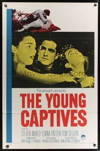 7e994 YOUNG CAPTIVES 1sh '59 Irvin Kershner directed bad teens, Steven Marlo, Luana Patten!