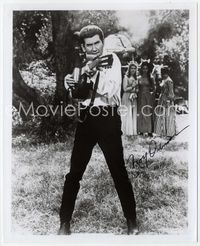 7f092 ROY ORBISON signed repro 8x10 still '80s portait from Fastest Guitar Alive aiming guitar gun!