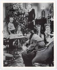 7f053 JAMES STEWART/CAROL COOMBS signed repro 8x10 '80s Xmas portrait from It's a Wonderful Life!