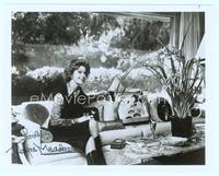 7f055 JAYNE MEADOWS signed repro 8x10 sitting on couch by picture window!