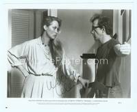 7f113 WOODY ALLEN signed 8x10 still '79 great close up with Meryl Streep from Manhattan!