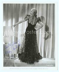 7f079 MARY CARLISLE signed 8x10 still '37 full-length in crepe dress designed by Edith Head!