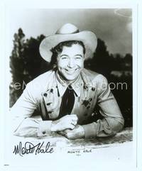 7f081 MONTE HALE signed repro 8x10 still '70s great close smiling portrait with sheriff badge!