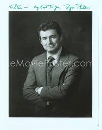 7f089 REGIS PHILBIN signed repro 8x10 still '70s great portrait in suit & tie with arms crossed!