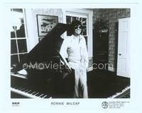 7f091 RONNIE MILSAP signed 8x10 still '70s standing by piano smiling really big with cool shades!