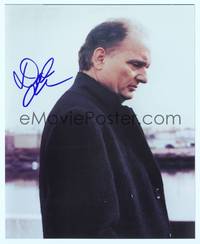 7f133 DAVID CHASE signed color repro 8x10 '02 pensive portrait standing on dock in overcoat!