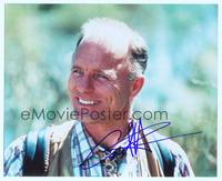 7f142 ED HARRIS signed color repro 8x10 '03 great smiling portrait in hiking gear!